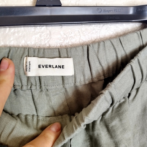 Everlane The Linen Pull On Barrel Draw Waist Pants Sz L - Picture 6 of 9